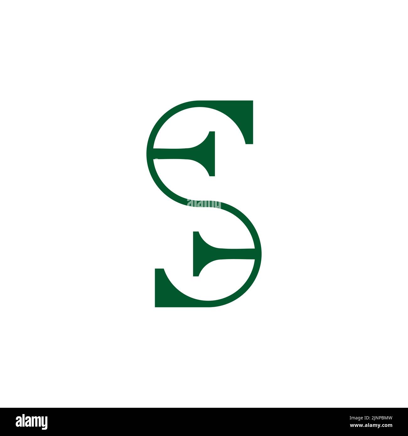 letter s abstract object simple geometric logo vector Stock Vector