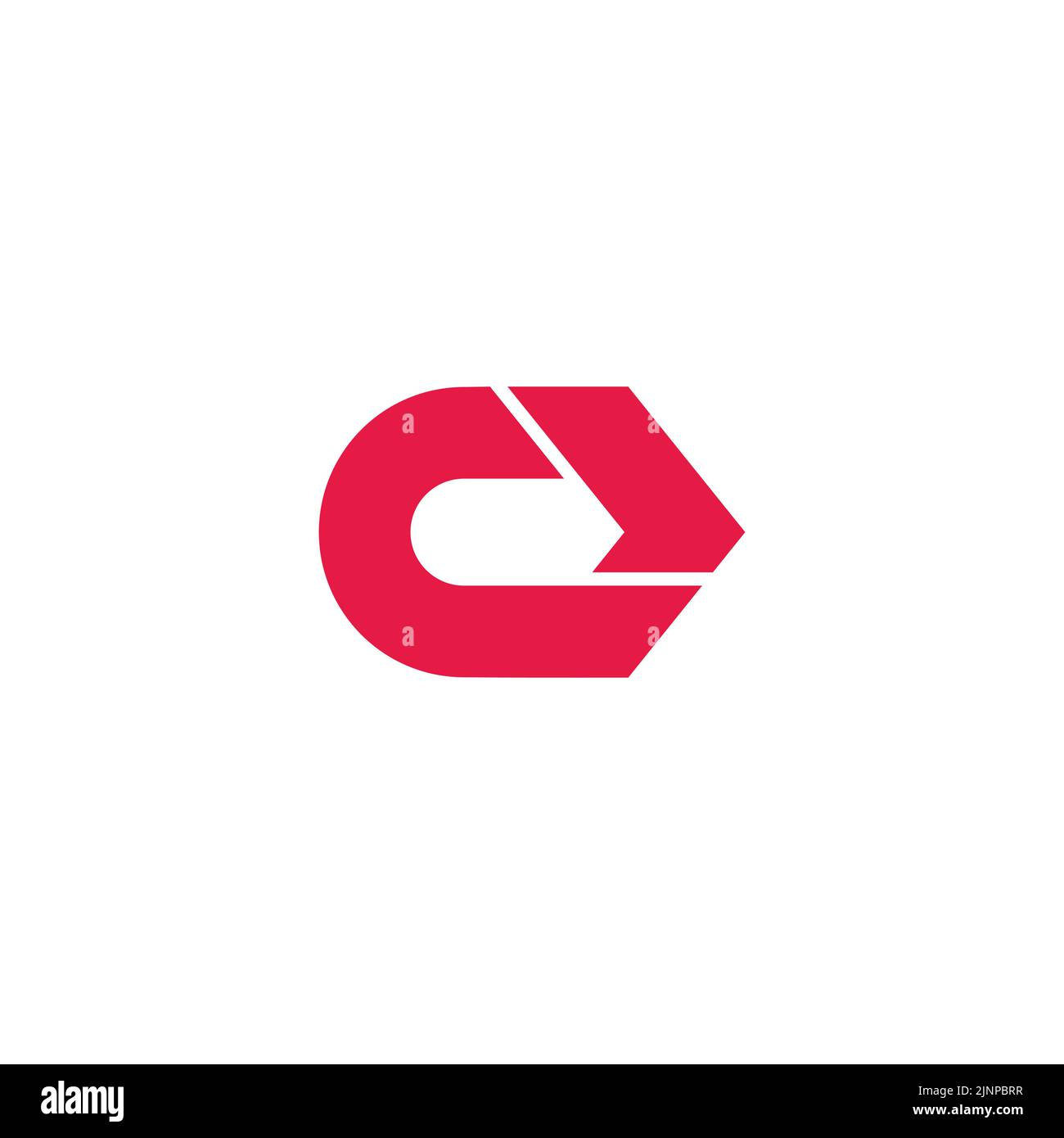 letter c simple geometric motion arrow logo vector Stock Vector