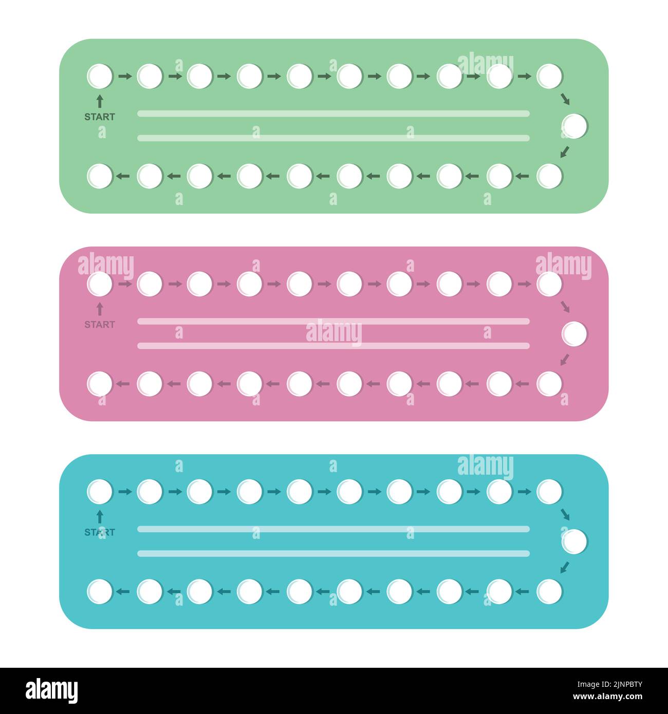 birth control pills info graphic isolated on white Stock Vector
