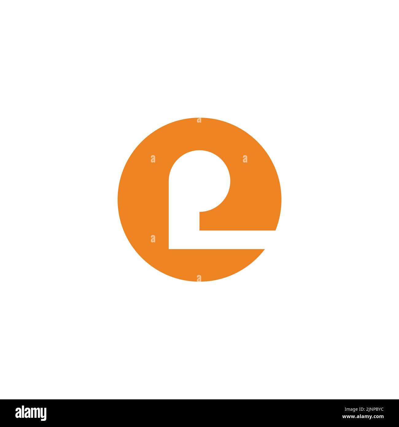 letter ep abstract yellow geometric logo vector Stock Vector