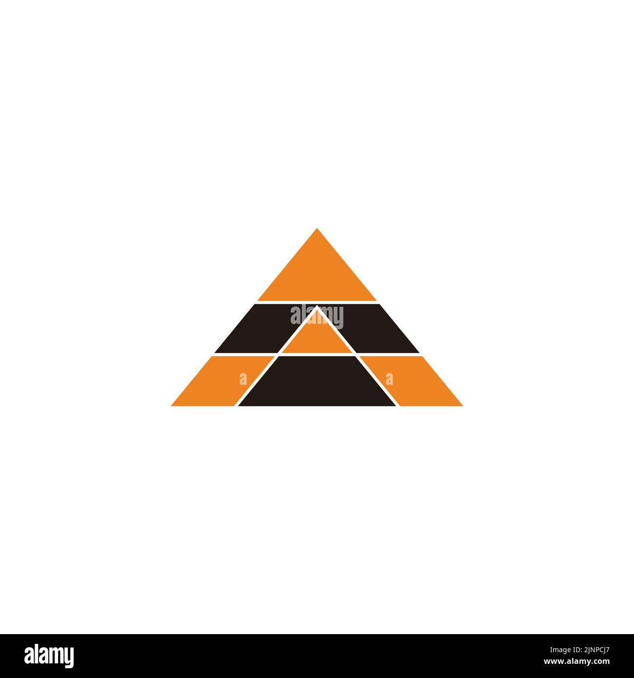 triangles mosaic colorful geometric logo vector Stock Vector