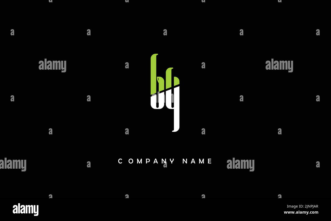 BY, YB Abstract Letters Logo Monogram Stock Vector