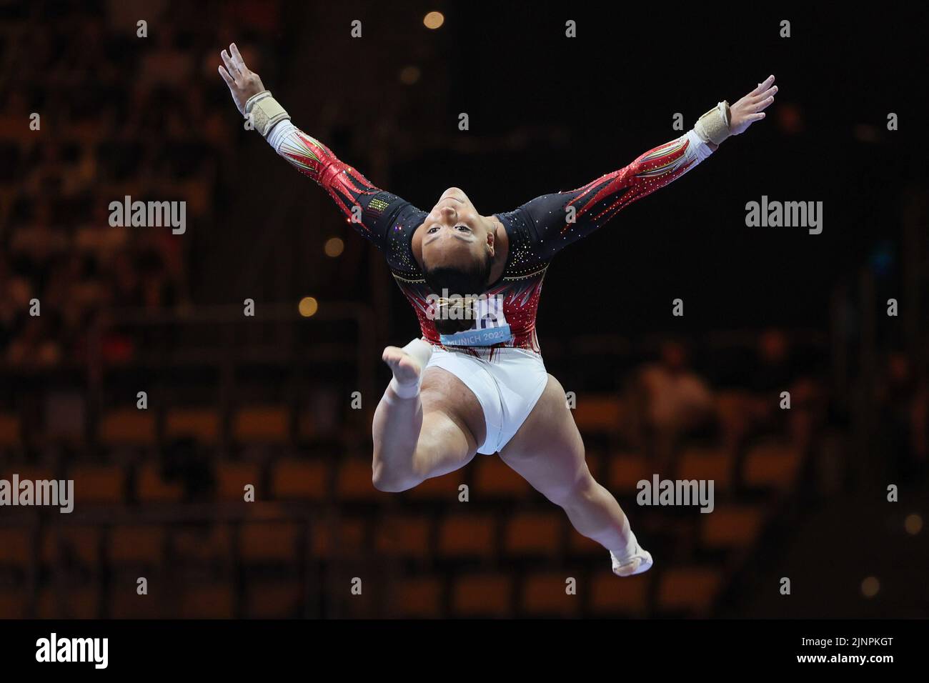 Munich, Germany. 13th Aug, 2022. Belgian gymnast Jutta Verkest pictured