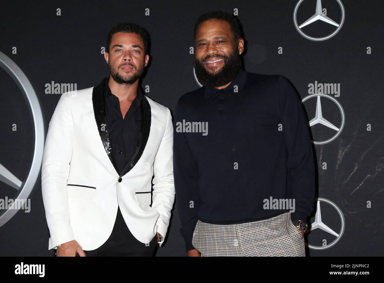Long Beach, CA. 12th Aug, 2022. Nick Creegan, Anthony Anderson at arrivals for Grand Opening of Mercedes-Benz Classic Center, 3860 N Lakewood Blvd, Long Beach, CA August 12, 2022. Credit: Priscilla Grant/Everett Collection/Alamy Live News Stock Photo