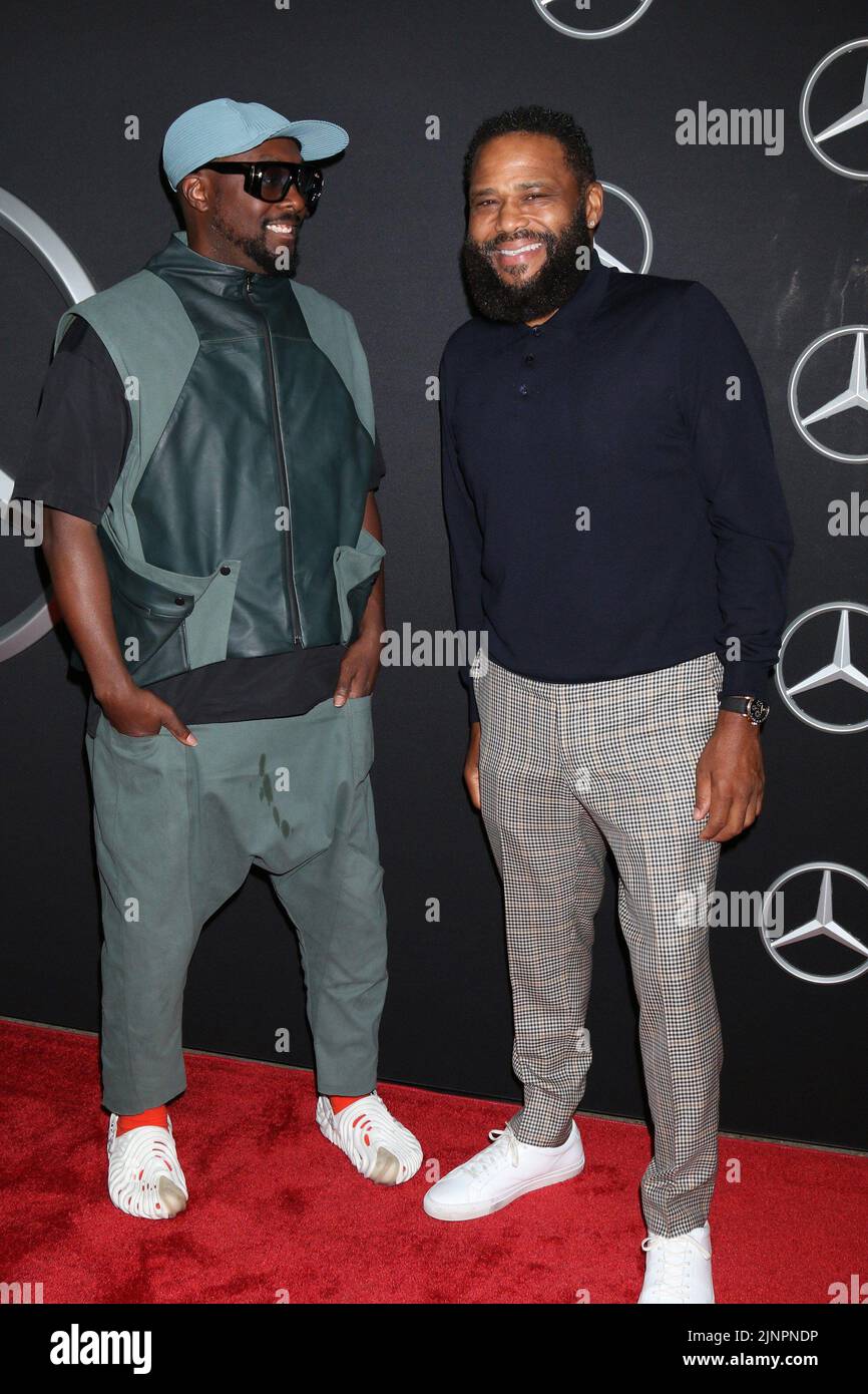Long Beach, CA. 12th Aug, 2022. will.i.am, Anthony Anderson at arrivals for Grand Opening of Mercedes-Benz Classic Center, 3860 N Lakewood Blvd, Long Beach, CA August 12, 2022. Credit: Priscilla Grant/Everett Collection/Alamy Live News Stock Photo