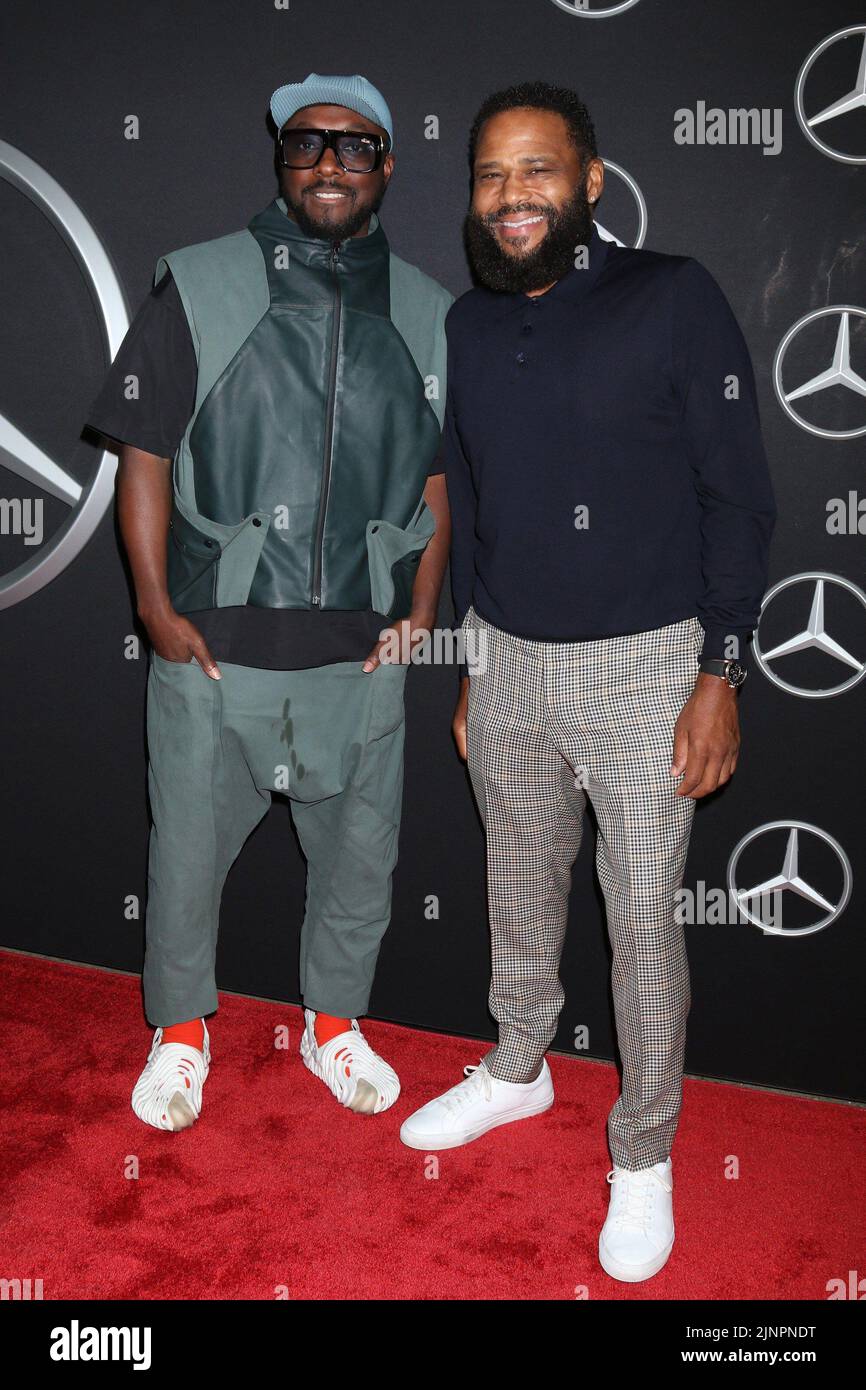 Long Beach, CA. 12th Aug, 2022. will.i.am, Anthony Anderson at arrivals for Grand Opening of Mercedes-Benz Classic Center, 3860 N Lakewood Blvd, Long Beach, CA August 12, 2022. Credit: Priscilla Grant/Everett Collection/Alamy Live News Stock Photo