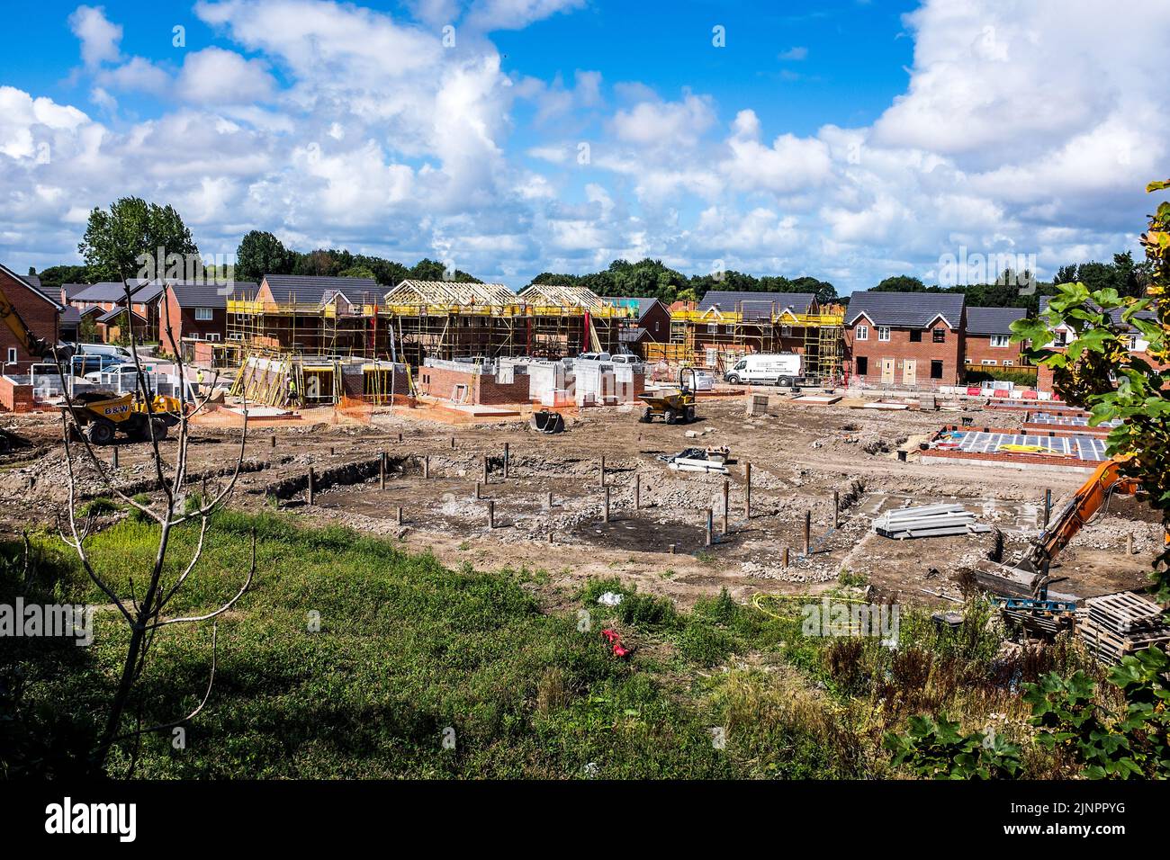New homes being built on a brownfield site Stock Photo Alamy