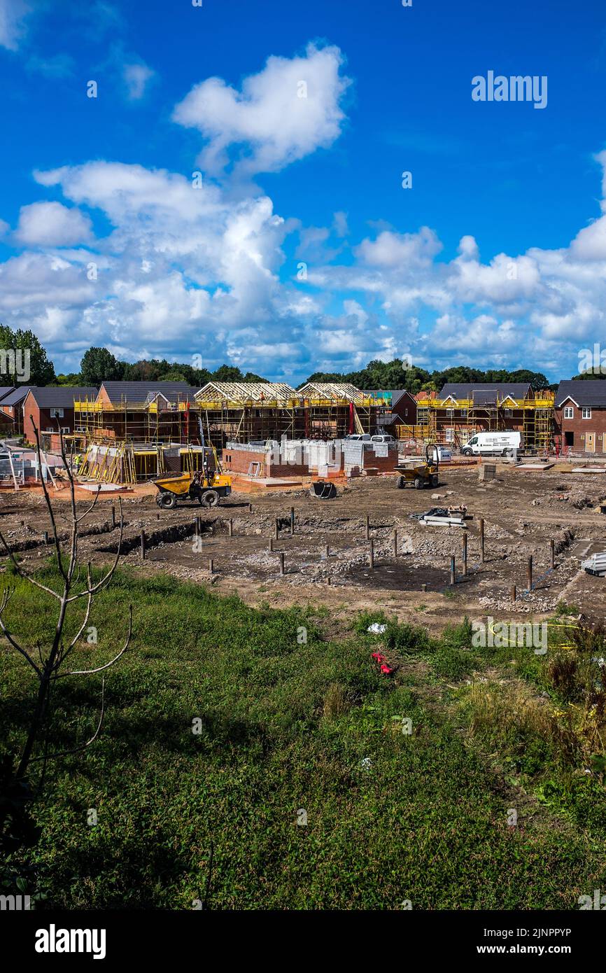 New homes being built on a brownfield site Stock Photo Alamy
