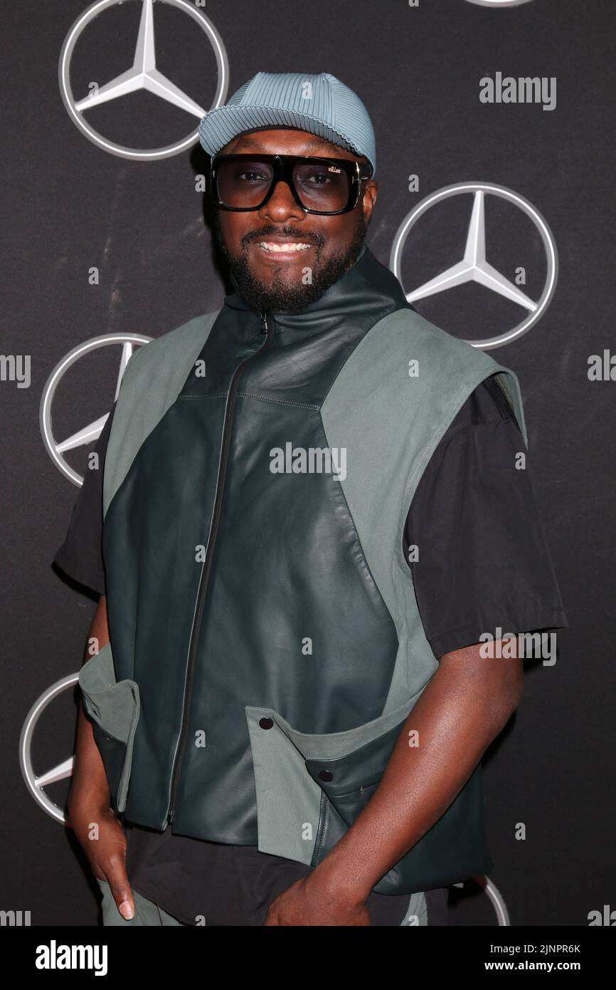 August 12, 2022, Long Beach, CA, USA: LOS ANGELES - AUG 12:  will.i.am at the Grand Opening of Mercedes-Benz Classic Center at Mercedes-Benz Classic Center on August 12, 2022 in Long Beach, CA (Credit Image: © Kay Blake/ZUMA Press Wire) Stock Photo