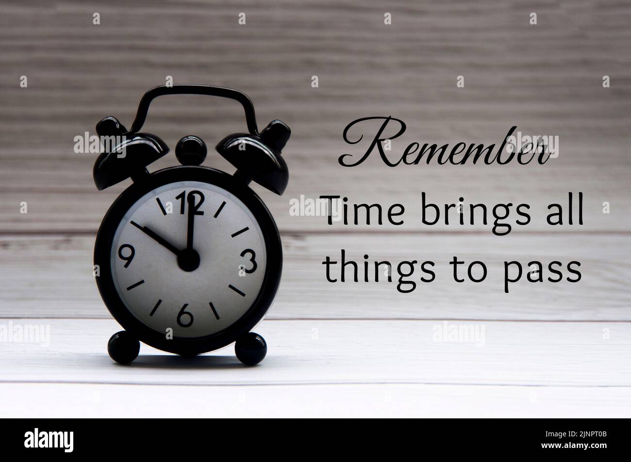 Motivational and inspirational quote Time brings all things to pass