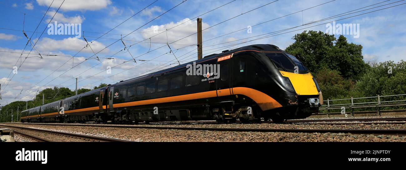 180 Zephyr class, Grand Central Trains, East Coast Main Line Railway, Peterborough, Cambridgeshire, England, UK Stock Photo