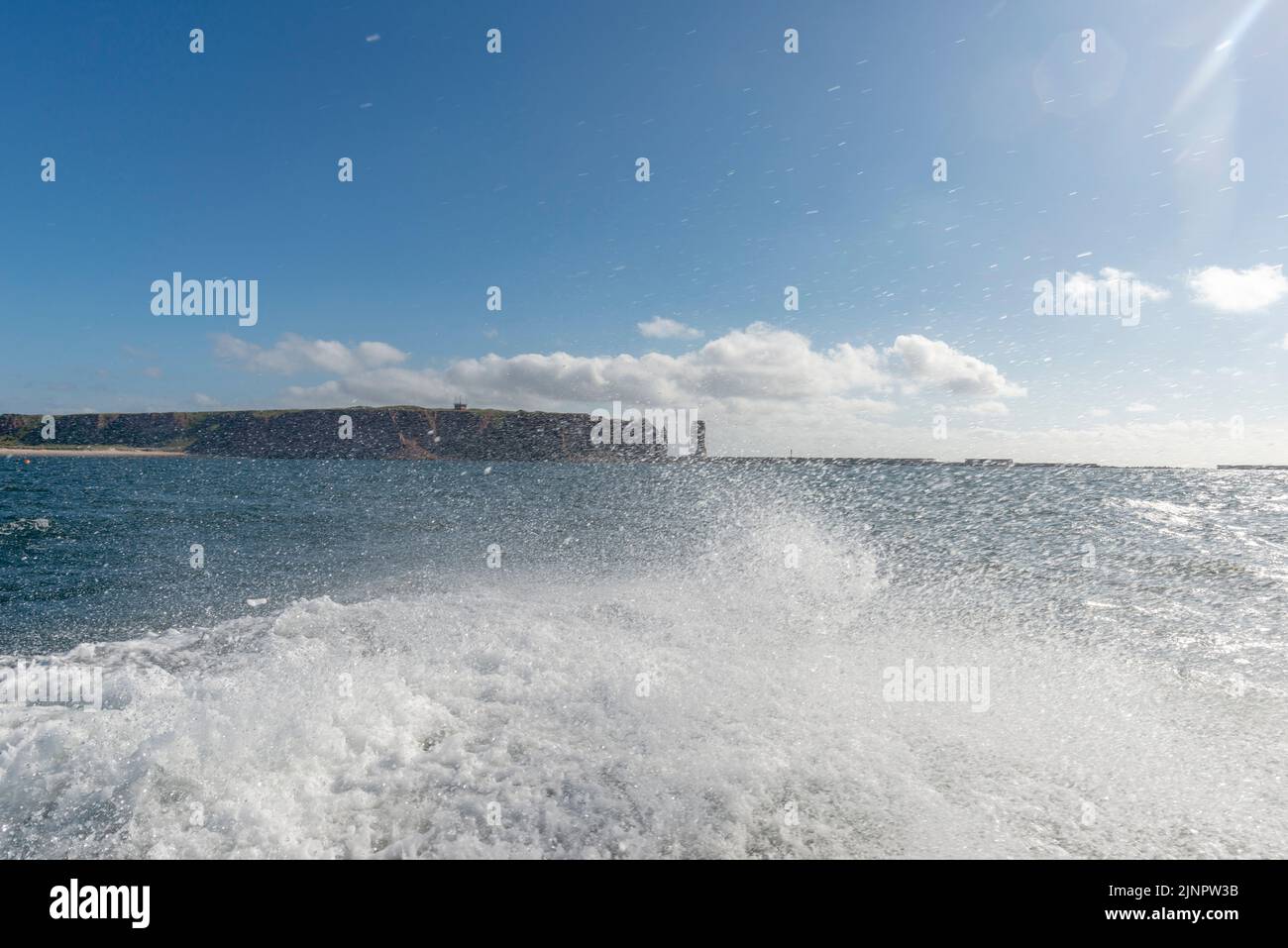 Panorama photo ho the high Seas island and health resort Heligoland, North Sea, Schleswig-Holstein, Northern Germany, Central Europe Stock Photo