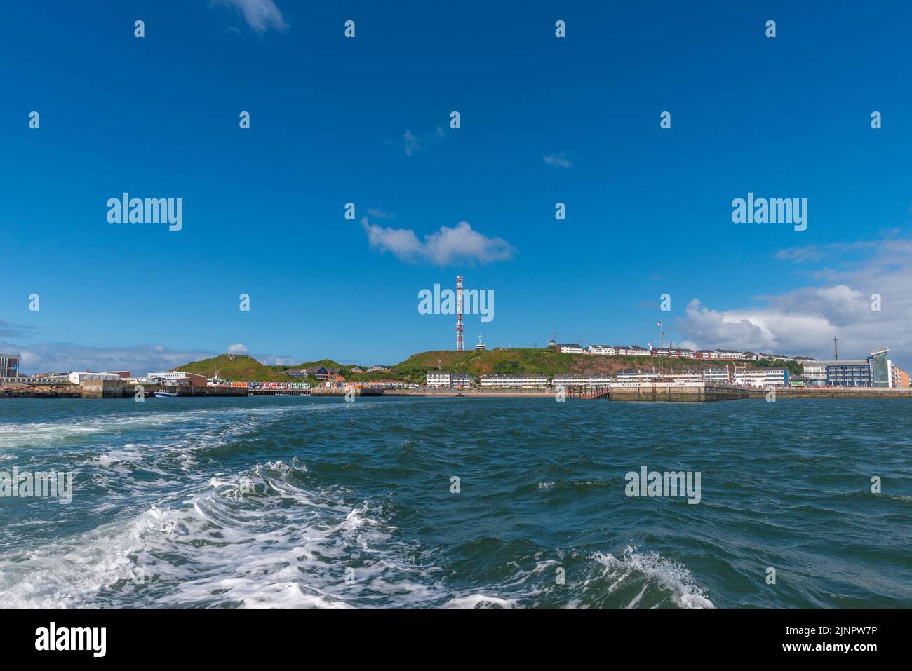 Panorama photo ho the high Seas island and health resort Heligoland, North Sea, Schleswig-Holstein, Northern Germany, Central Europe Stock Photo