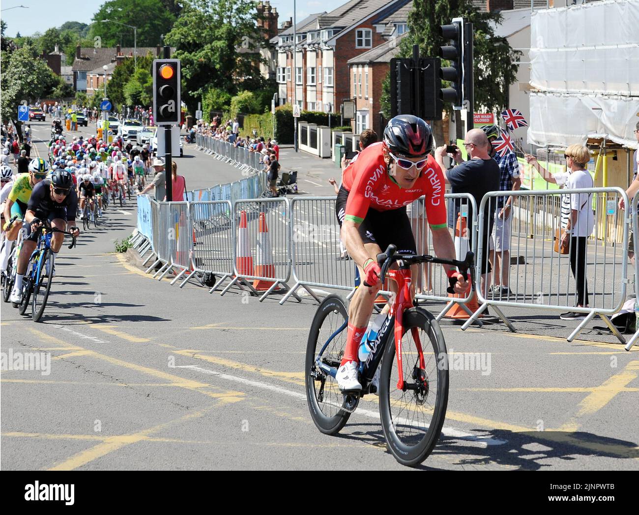 The Commonwealth Games 2022 Men's Cycling Road Race in Warwick Geraint Thomas of Wales  Picture by Richard Williams Stock Photo