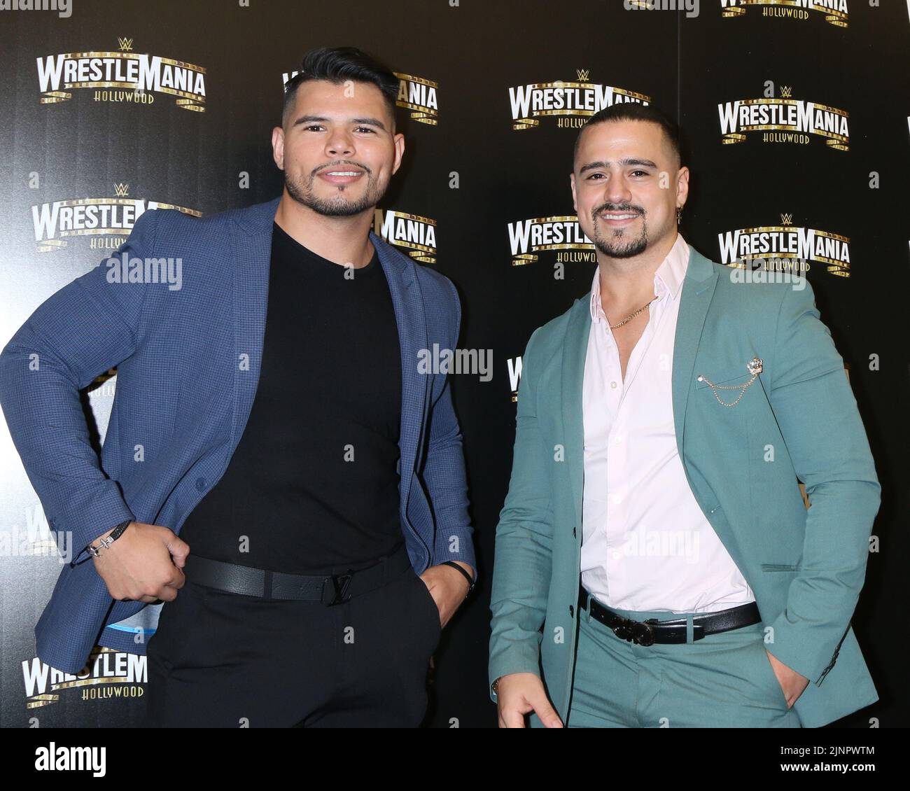 August 11, 2022, Los Angeles, CA, USA: LOS ANGELES - AUG 11: Los Lotharios at the WrestleMania Launch Party at SoFi Stadium on August 11, 2022 in Los Angeles, CA (Credit Image: © Kay Blake/ZUMA Press Wire) Stock Photo