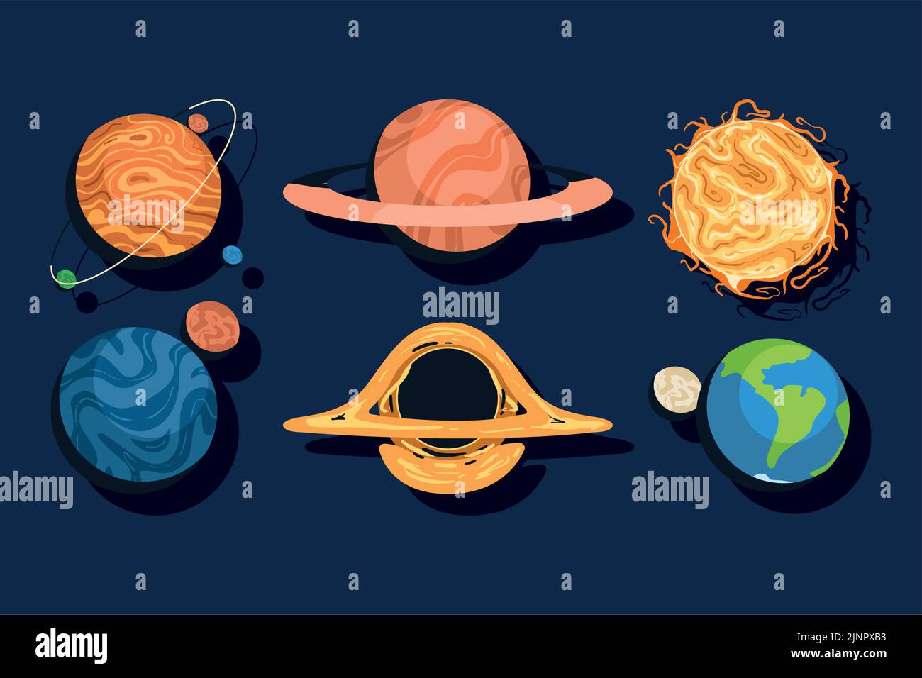 six space outer retro icons Stock Vector Image & Art - Alamy