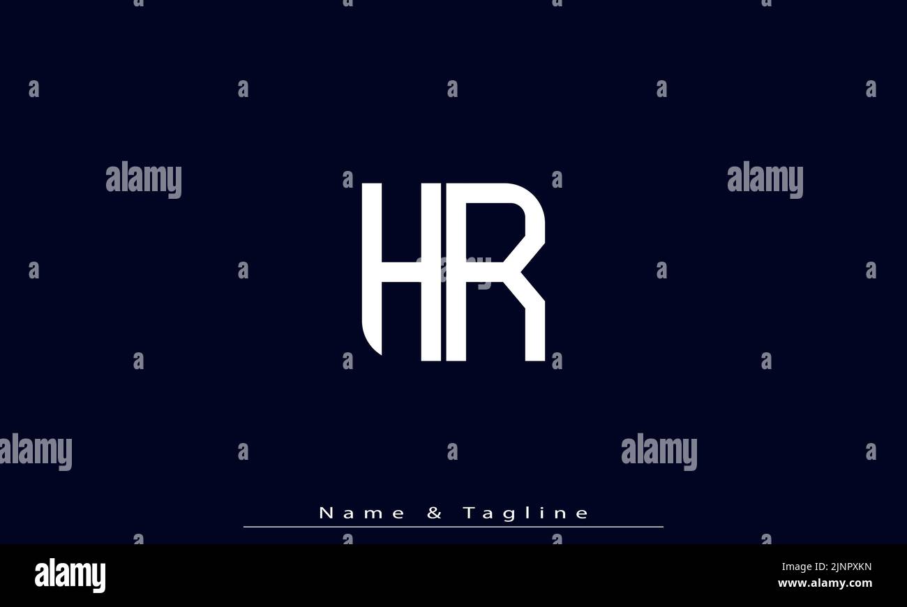 Alphabet letters Initials Monogram logo HR , RH Stock Vector