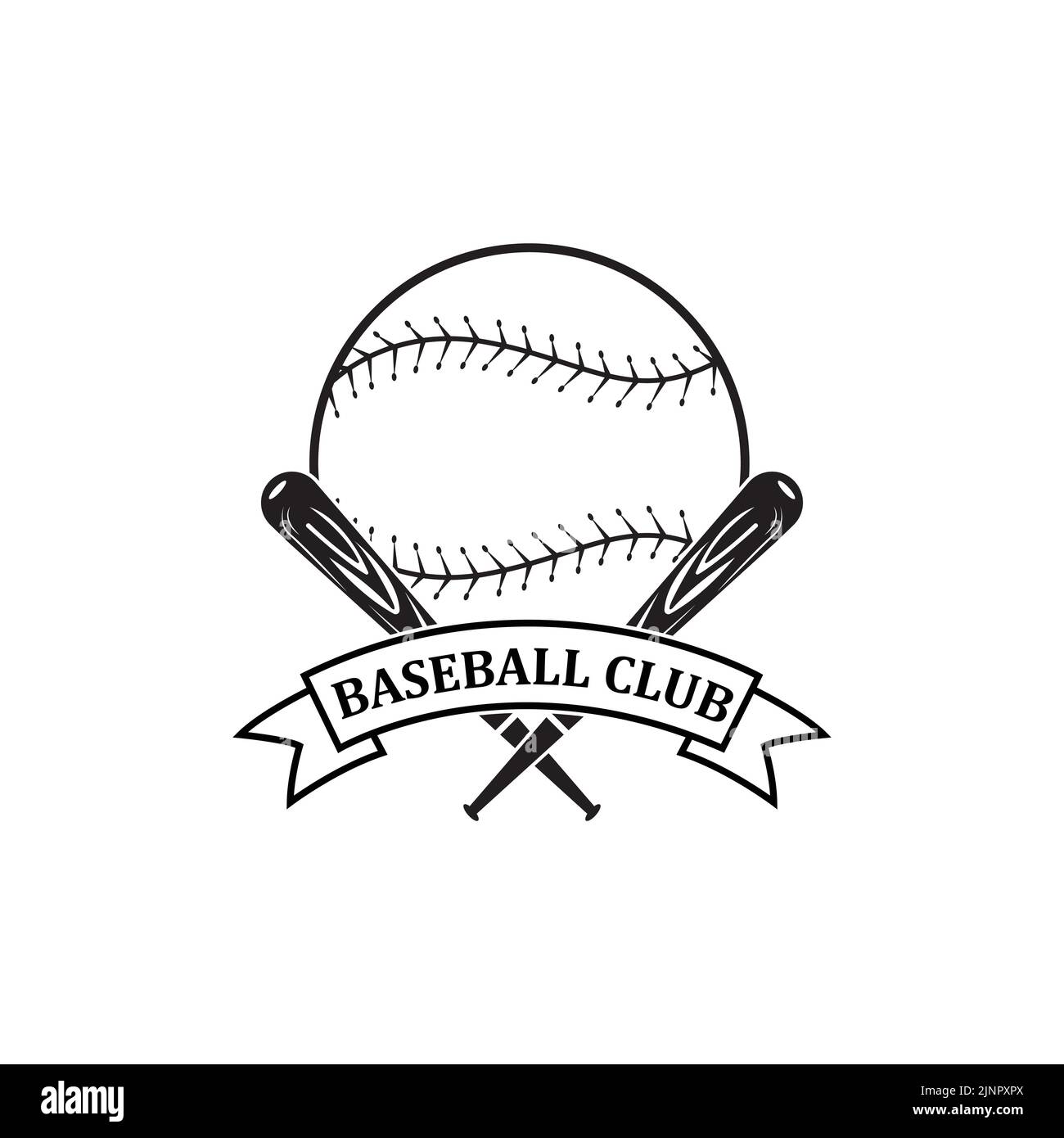 baseball logo icon vector, sports player hitting the ball and running, retro concept Stock Vector