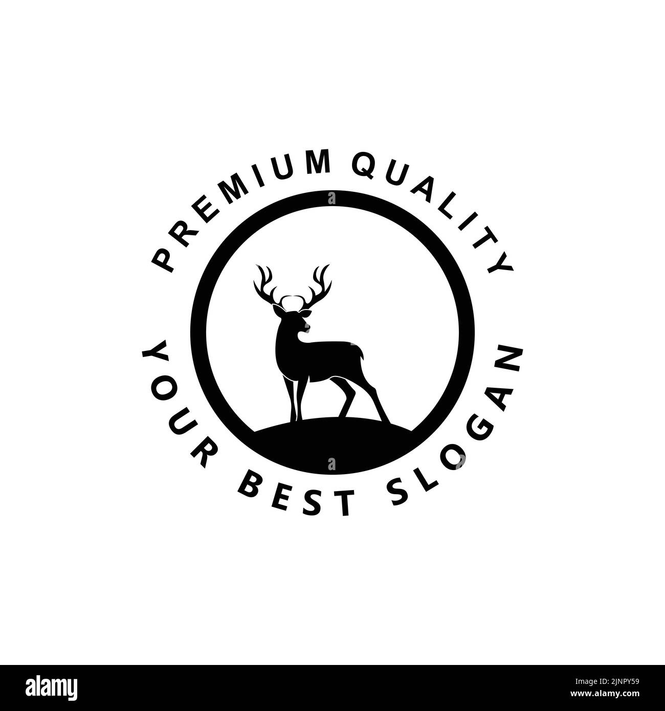 mammal animal deer logo vector icon, living in the forest, design