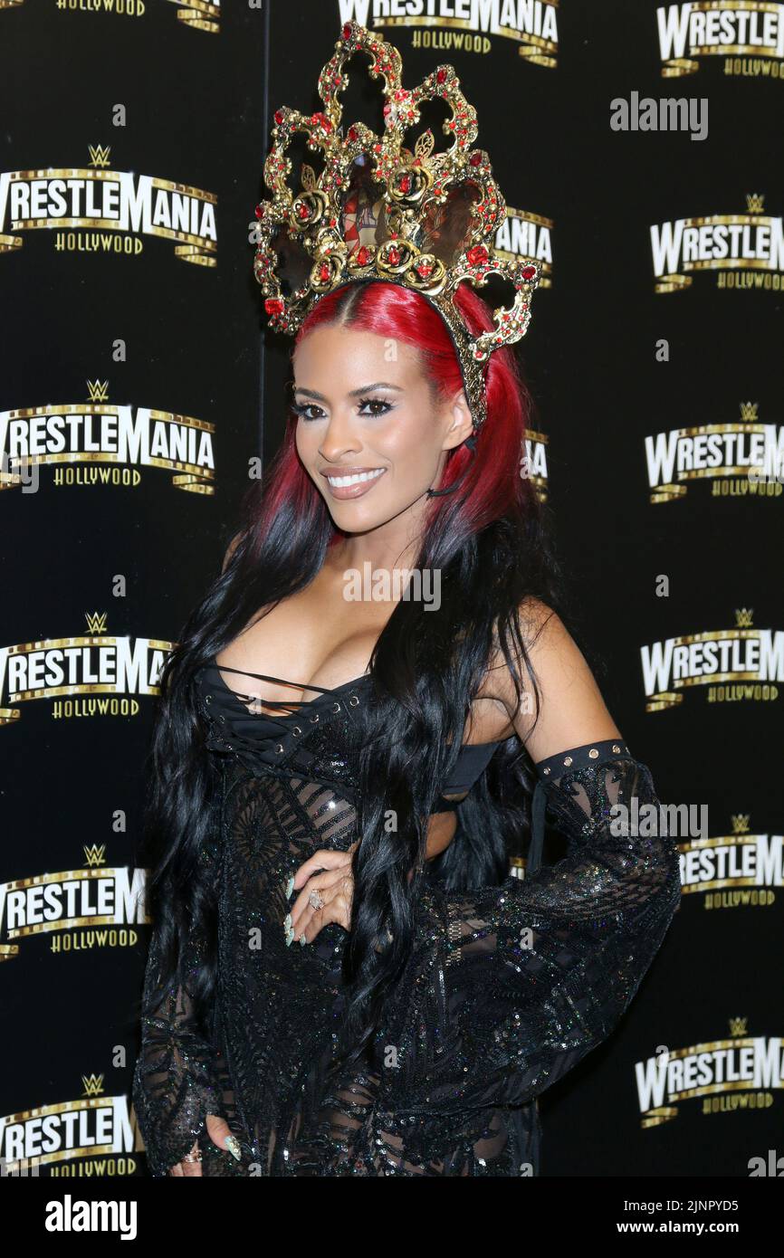 August 11, 2022, Los Angeles, CA, USA: LOS ANGELES - AUG 11: Queen Zelina at the WrestleMania Launch Party at SoFi Stadium on August 11, 2022 in Los Angeles, CA (Credit Image: © Kay Blake/ZUMA Press Wire) Stock Photo