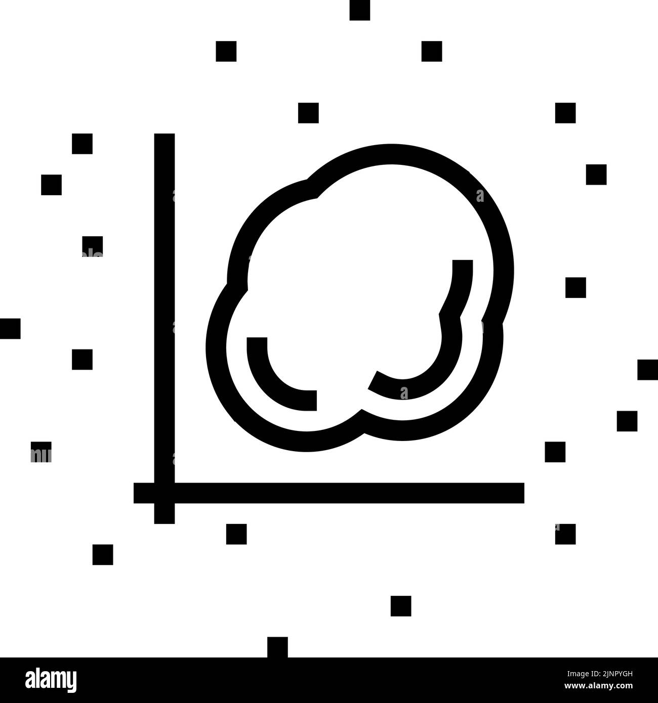 even borders mole line icon vector illustration Stock Vector Image ...