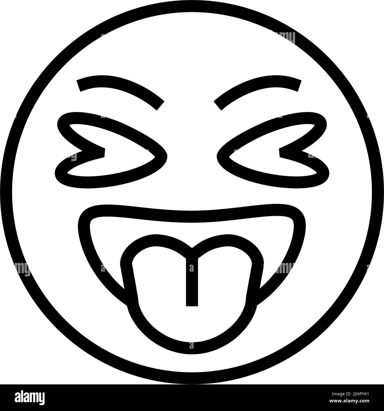 tongue emoji line icon vector illustration Stock Vector Image & Art Alamy