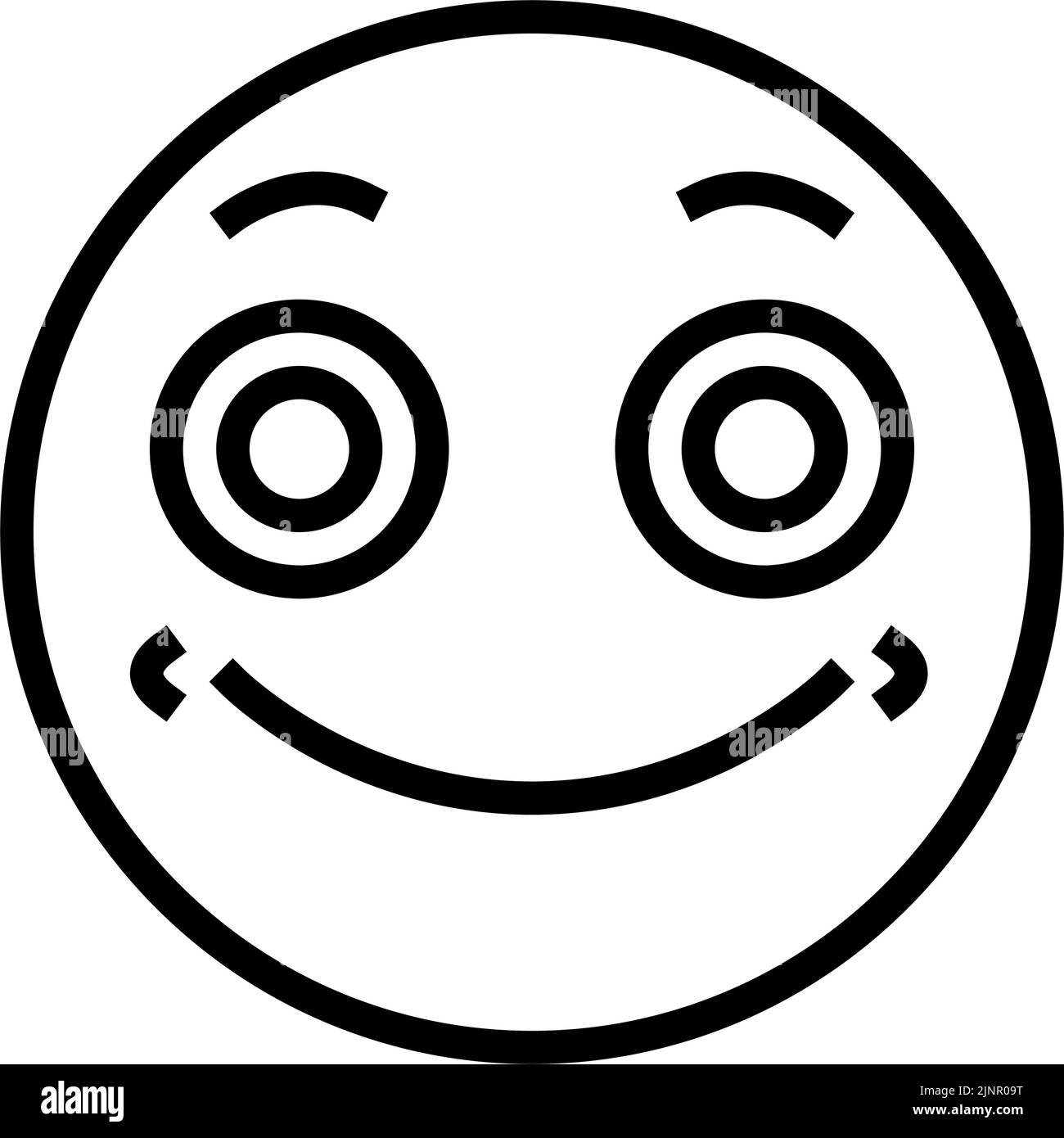 happy emoji line icon vector illustration Stock Vector Image & Art Alamy