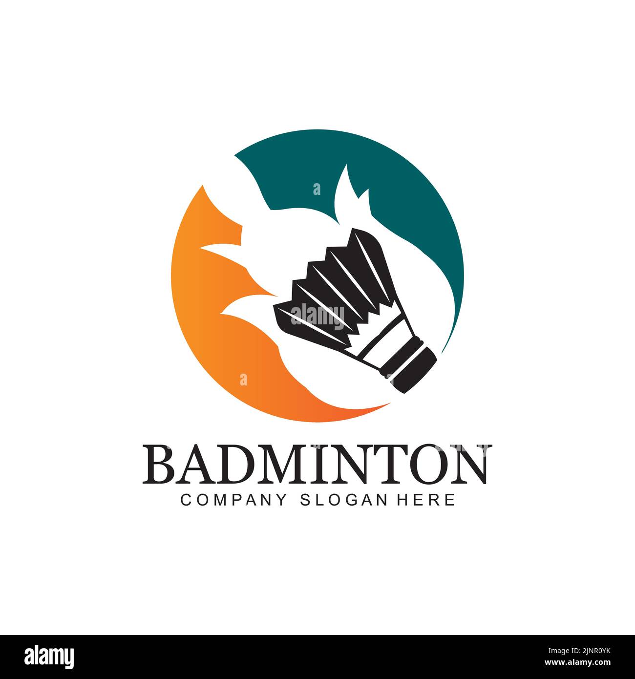badminton logo icon vector, sports player, using racket, premium retro