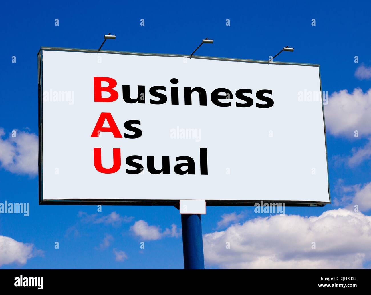 BAU business as usual symbol. Concept words BAU business as usual on ...