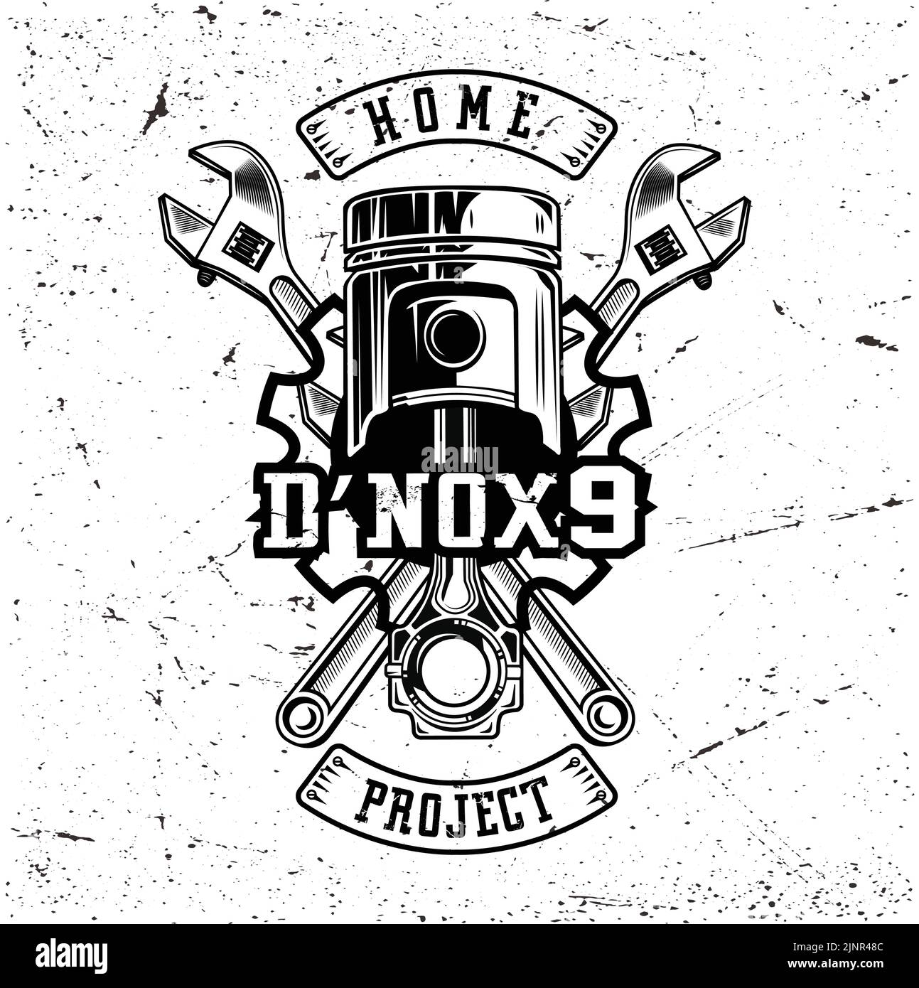 Engine Piston Logo Icon Vector Car vehicle, drive tool, retro background Stock Vector Image