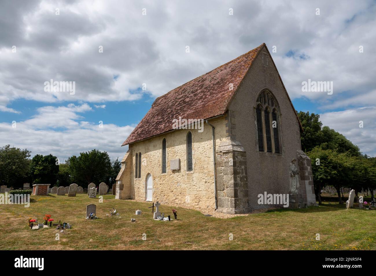 view of St Wilfrid's Chapel at Church Norton West Sussex England Stock Photo