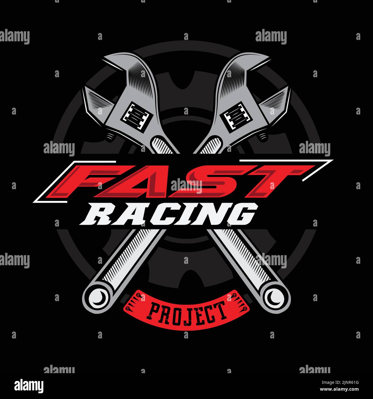fast racing logo background design, automotive vehicle repair, suitable