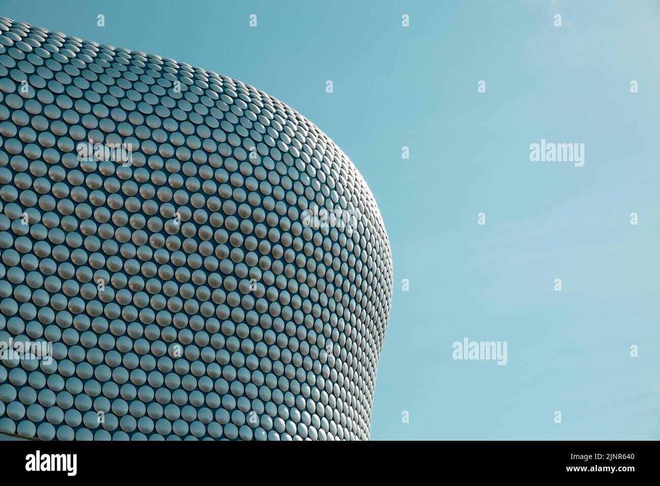 The curves and aluminium discs of the Selfridges building at The Bullring shopping centre in Birmingham, UK Stock Photo