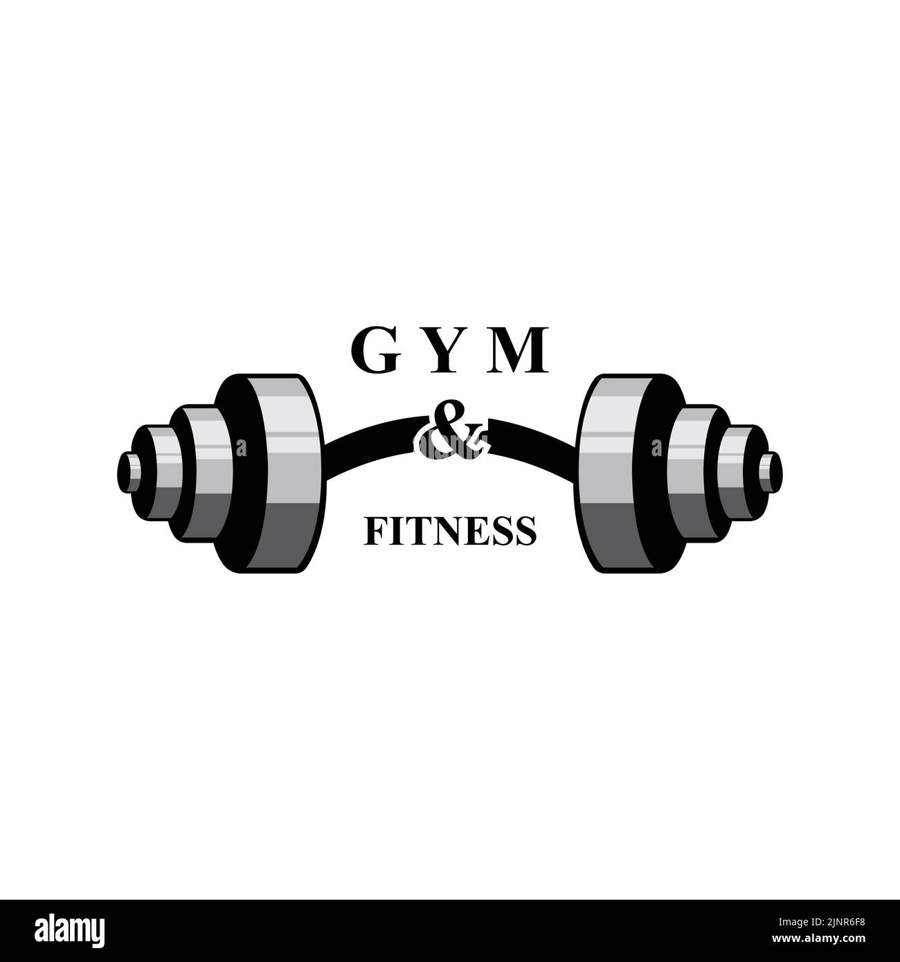 barbell logo for gym fitness, health sports, suitable design for t