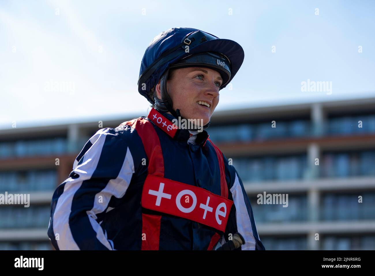 Jockey Hollie Doyle after the BetVictor Hungerford Stakes during