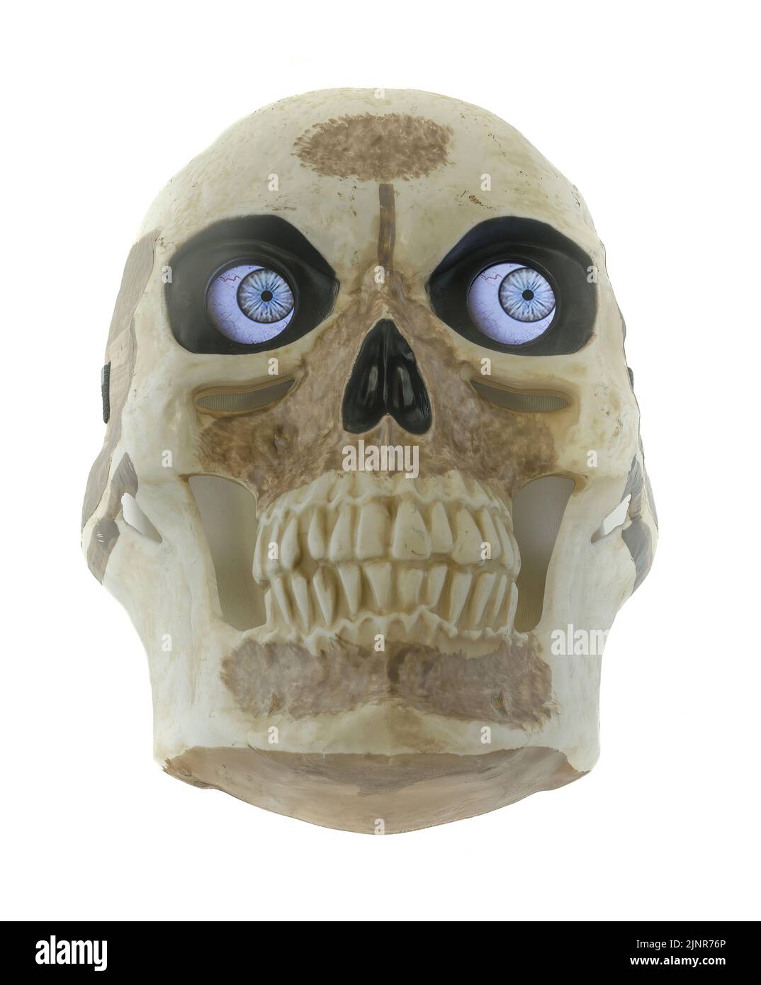 Digit eyes Skull Mask Isolated Against White Background Stock Photo