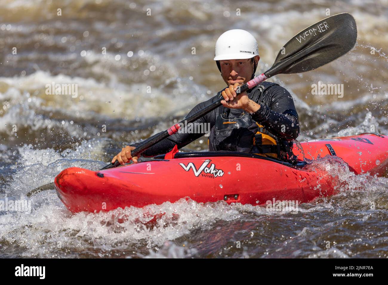 (Ottawa River near Cobden, Canada12 August 2022) Paddlers working