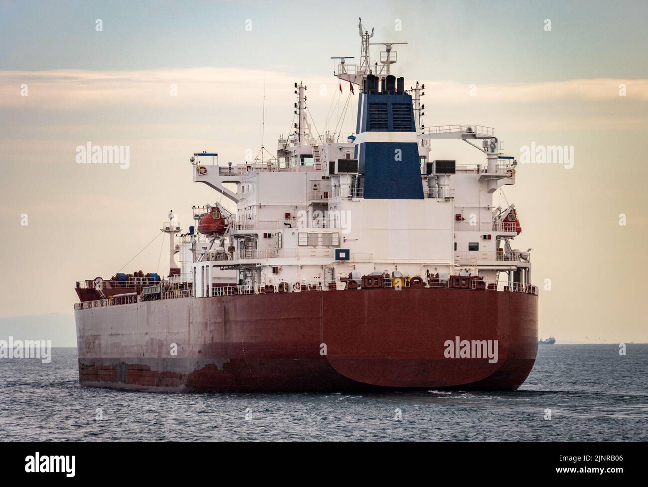 Cargo ship on the sea Stock Photo