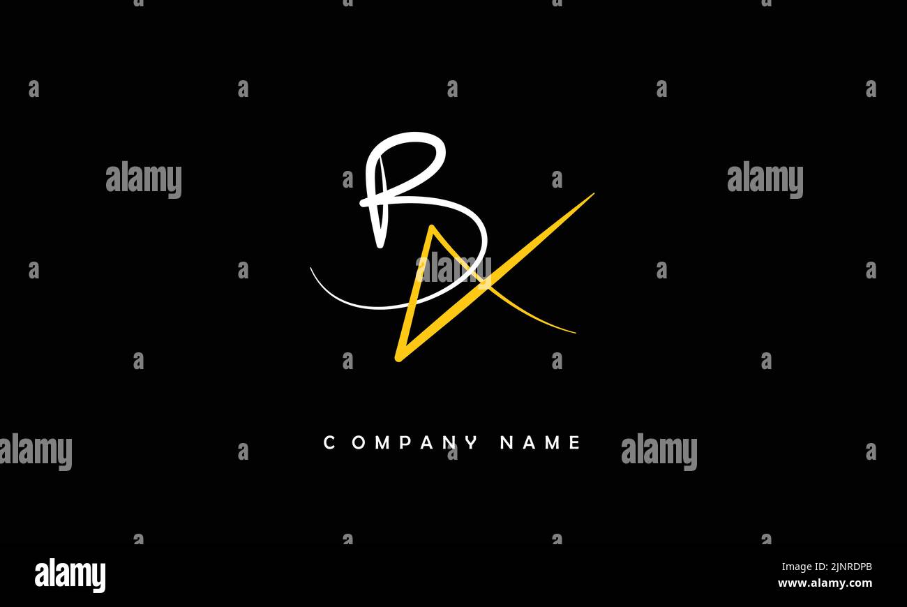 BX, XB Abstract Letters Logo Monogram Stock Vector