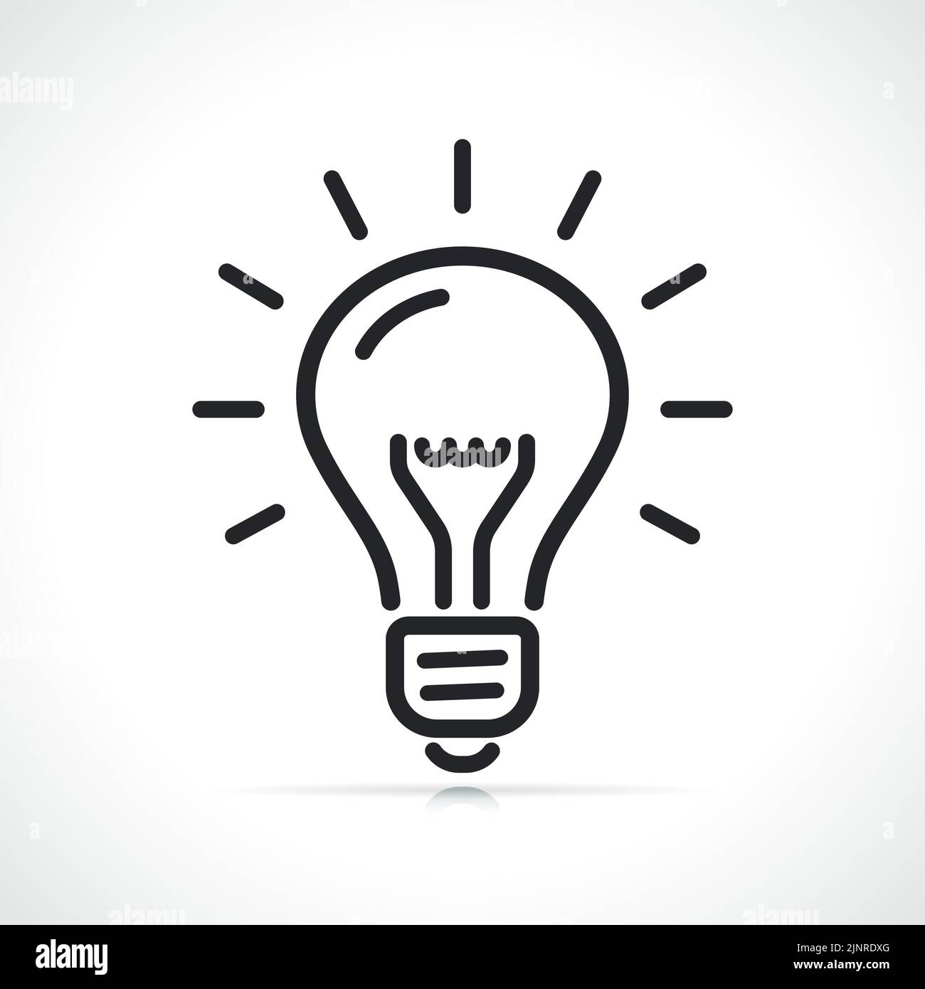 lightbulb or idea thin line icon isolated Stock Vector
