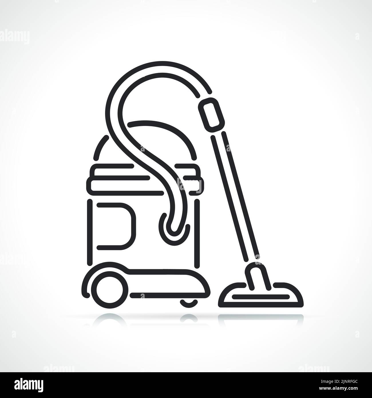 vacuum cleaner or hoover thin line icon Stock Vector