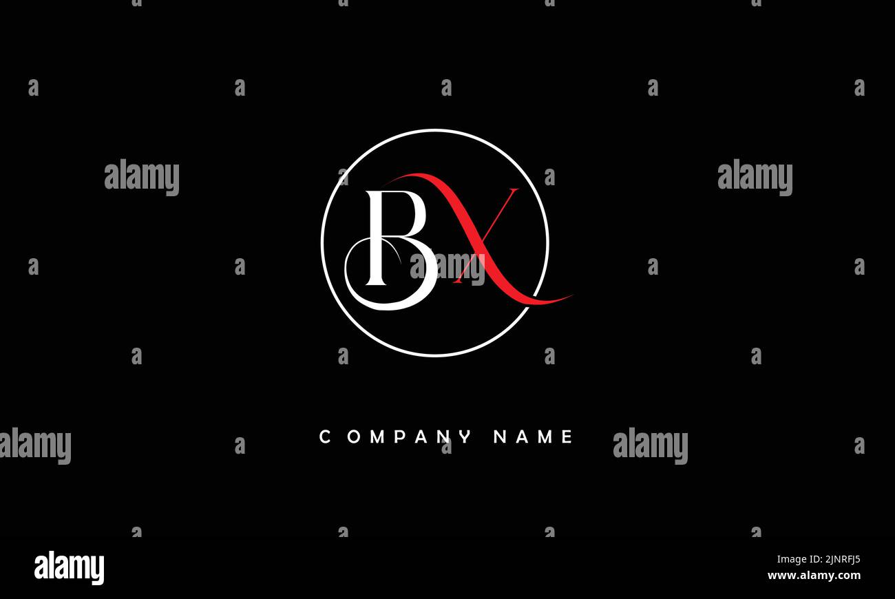 BX, XB Abstract Letters Logo Monogram Stock Vector