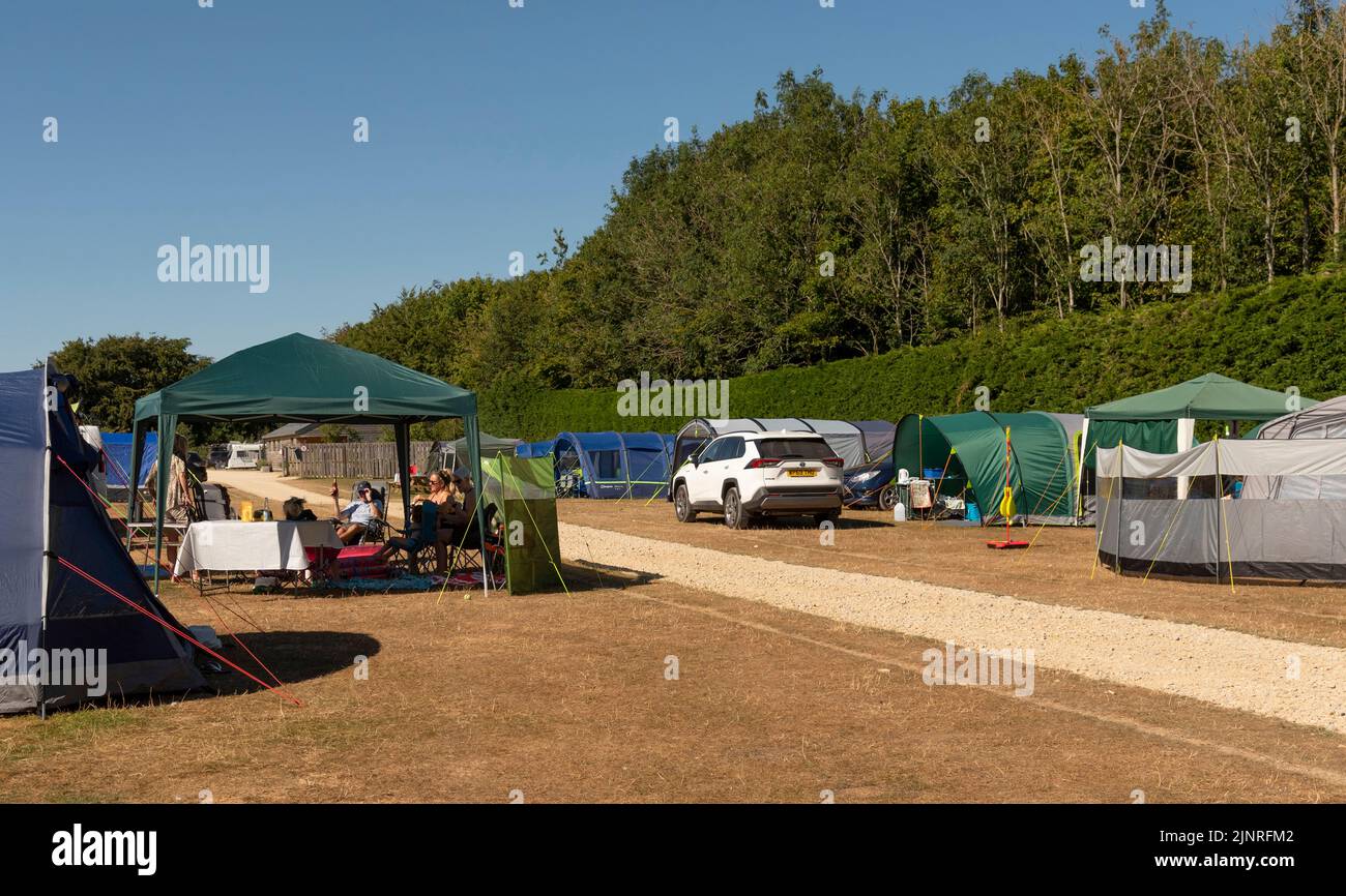Temple Guiting, Cheltenham, England, UK. 2022. Farm park camping and