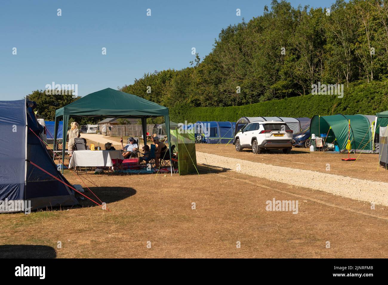 Temple Guiting, Cheltenham, England, UK. 2022. Farm park camping and
