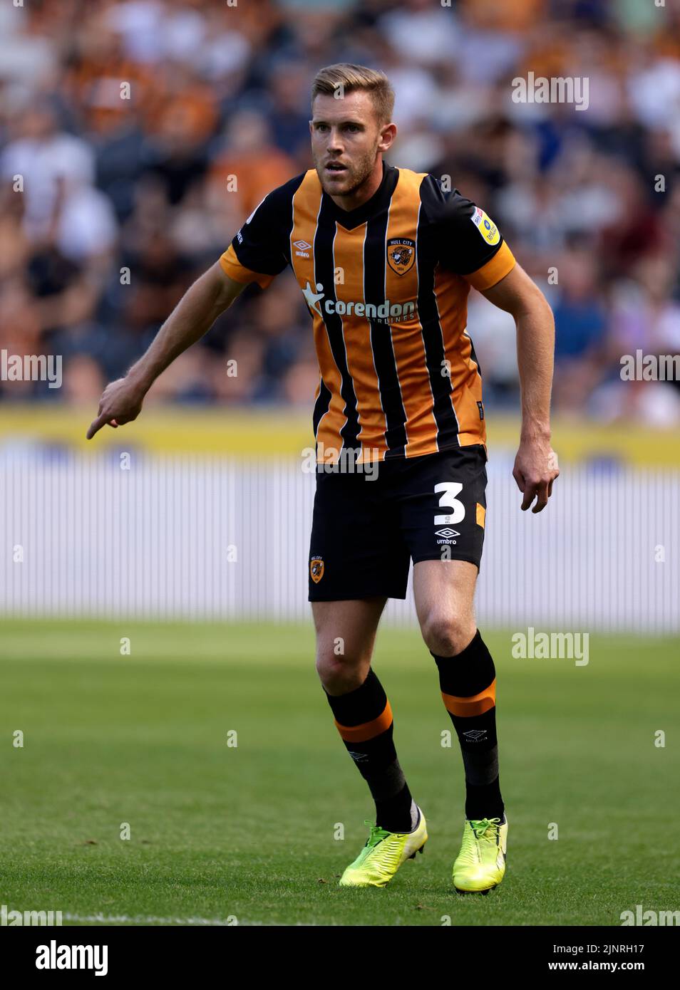 Hull City's Callum Elder during the Sky Bet Championship match at the MKM Stadium, Hull. Picture date: Saturday August 13, 2022. Stock Photo