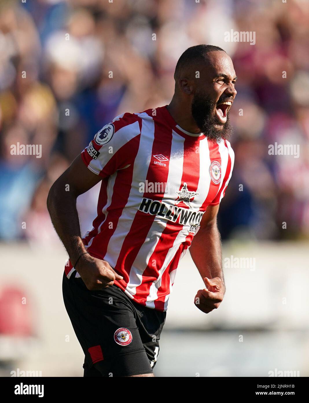 Brentford's Bryan Mbeumo Celebrates After Scoring His Sides Fourth Goal ...