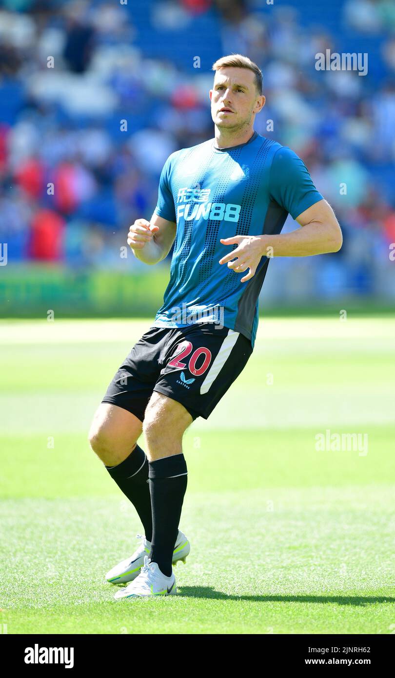 Brighton, UK. 13th Aug, 2022. Chris Wood of Newcastle United before the Premier League match between Brighton & Hove Albion and Newcastle United at The Amex on August 13th 2022 in Brighton, England. (Photo by Jeff Mood/phcimages.com) Credit: PHC Images/Alamy Live News Stock Photo
