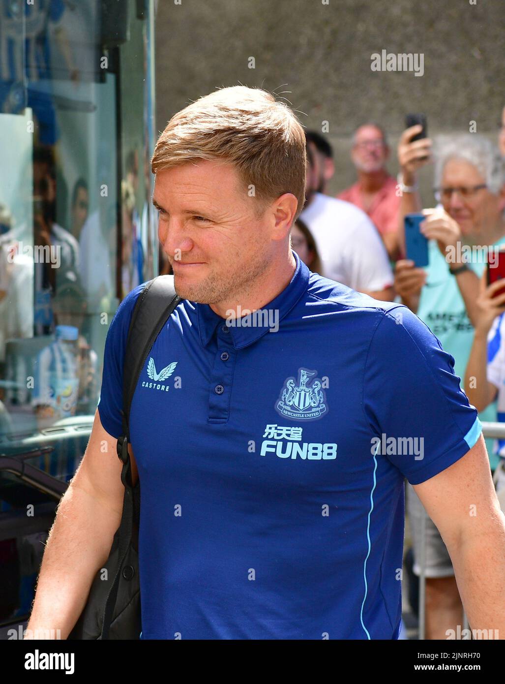 Brighton, UK. 13th Aug, 2022. Eddie Howe Manager of Newcastle United arrives for the Premier League match between Brighton & Hove Albion and Newcastle United at The Amex on August 13th 2022 in Brighton, England. (Photo by Jeff Mood/phcimages.com) Credit: PHC Images/Alamy Live News Stock Photo