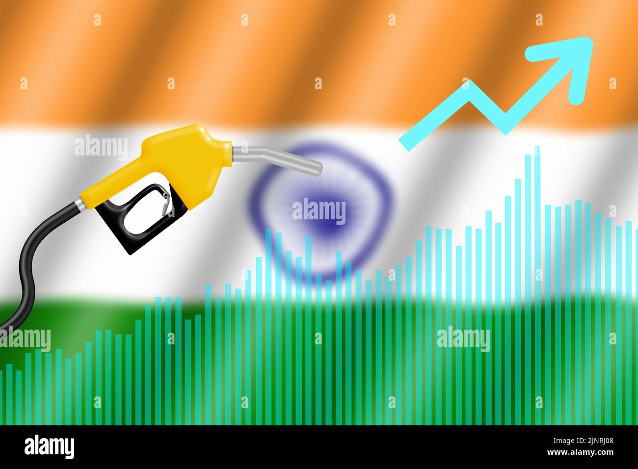 daily petrol price hike in india background with graph and national