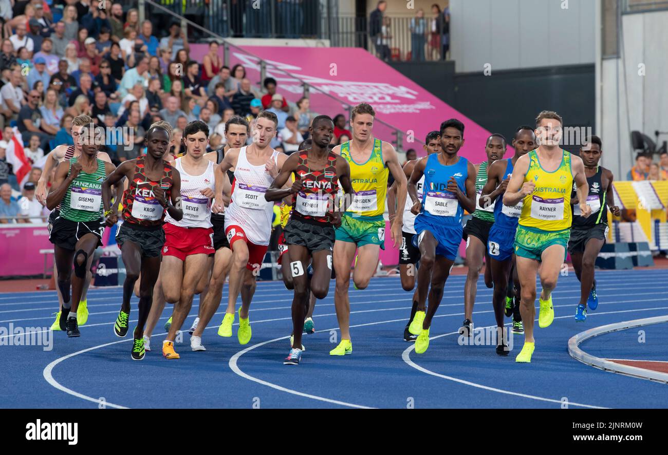 Men’s 5000m final start at the Commonwealth Games at Alexander Stadium ...